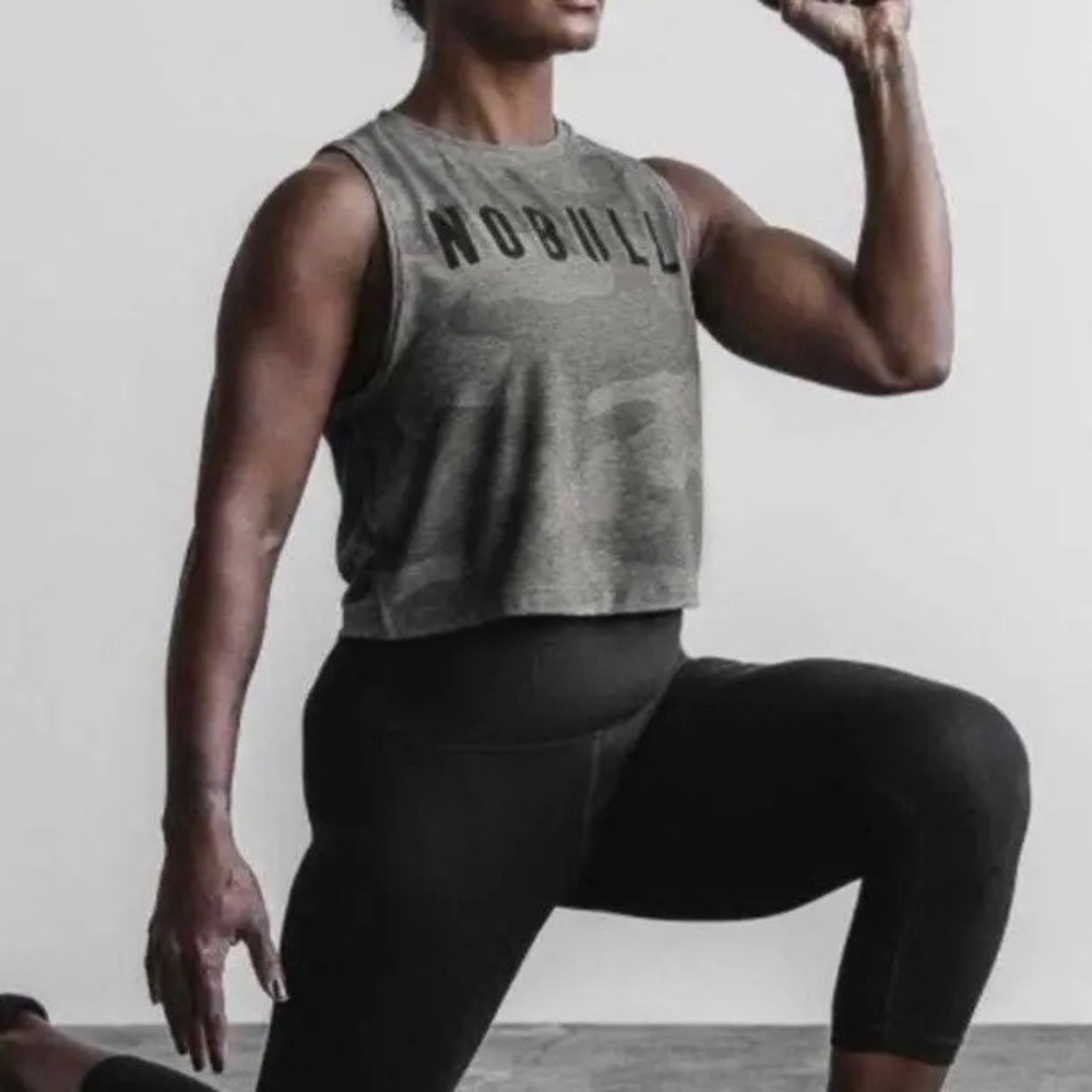 (A13) NOBULL Camo sleeveless muscle tank top Color: Gray, Size Medium, NWT